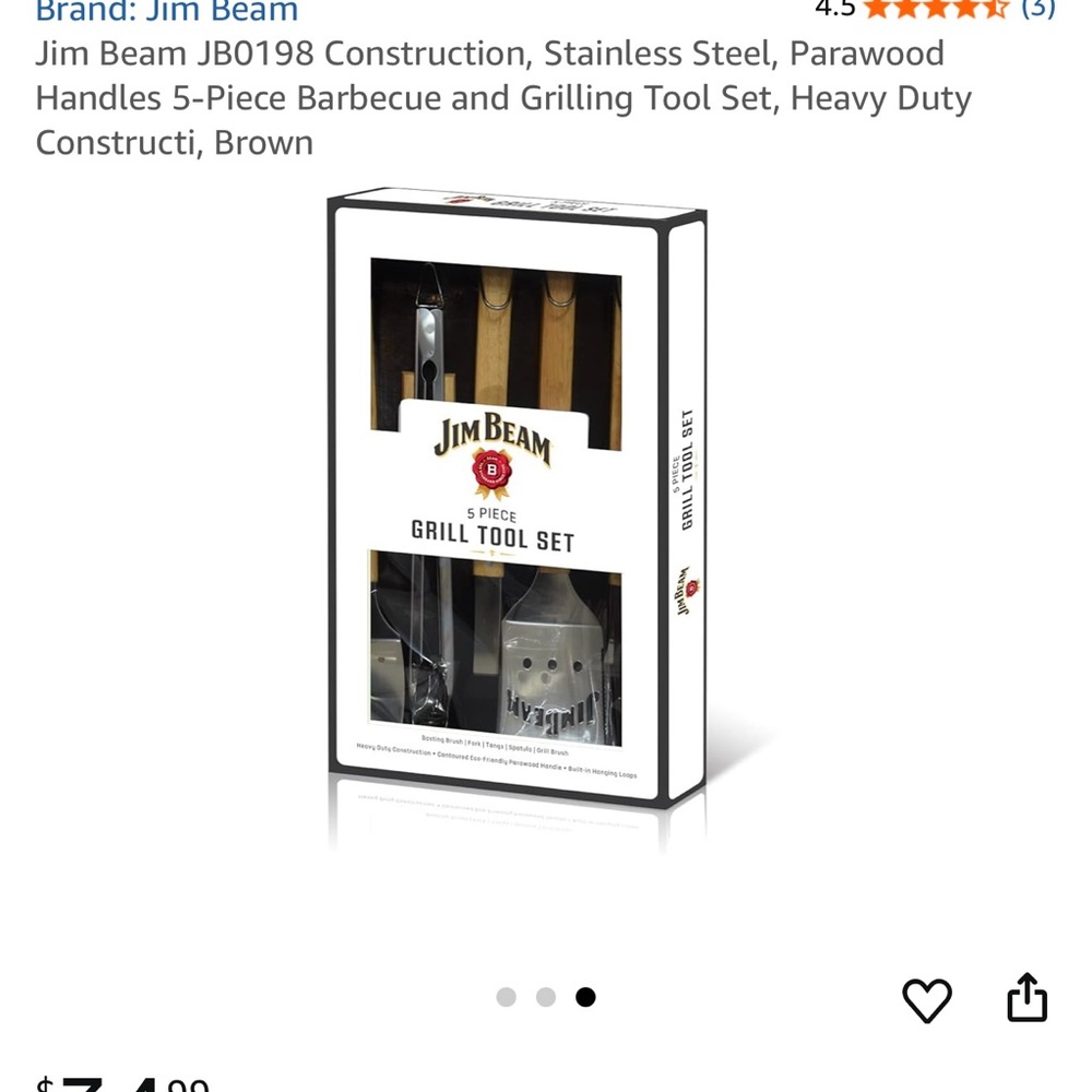 Jim Beam 5-Piece Grill Tool Set